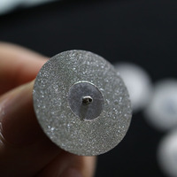 5 sztuk laboratorium dentystyczne tarcze diamentowe dwustronne grit tarcza tnąca narzędzie średnica 22mm grubość 0.25mm z 1 trzpieniami 3